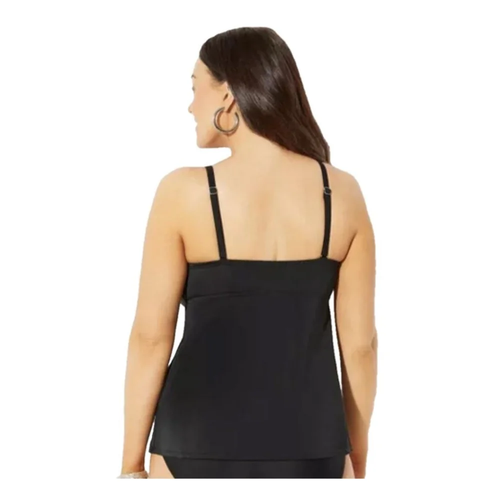 Swimsuit for All Tankini Top, Size‎ 22D, Black